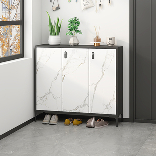 Steel Shoe Cabinet for Home Entrance with Lock, Entryway Cabinet, Modern Simple Large-Capacity Indoor and Outdoor Shoe Rack