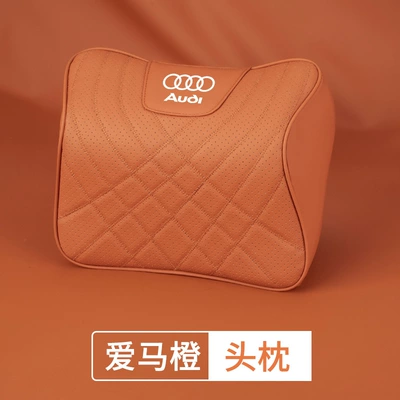 Headrest and Lumbar Support A3/A4L/A5/A6/A7: Headrest - audi-nappa-leather5d-comfort-headrest-emma-orange