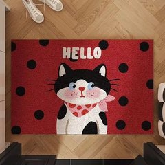 シルクの輪のマットの漫画の猫は入り口に入ると汚れに耐えられます。