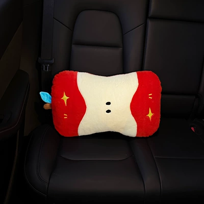 Car Headrest Plush Cute Apple Headrest - apple-core-and-waist-rest