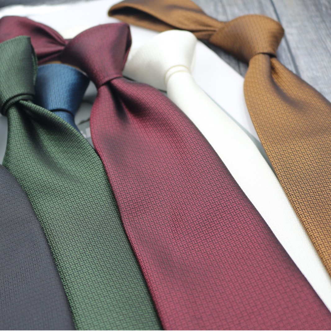 Solid Colour Mens Formal Tie For Wedding And Business Suit Set_voghion.com