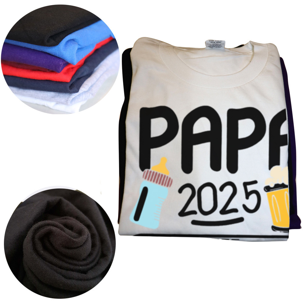 Papa 2025 T Shirt Future Dad And Mom French Texts Beer Lover