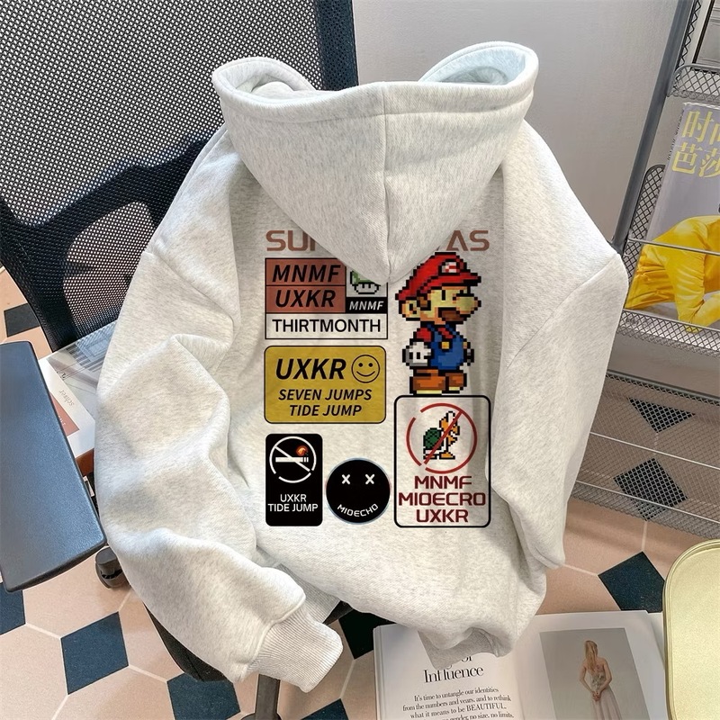 Women's Sweater Autumn and Winter 2024 New High Street Casual Hoodie oversize Fashion Brand Hong Kong Style Long Sleeve Top Women's Sweater Autumn and Winter 2024 New High Street Casual Hoodie oversize Fashion Brand Hong Kong Style Long Sleeve Top