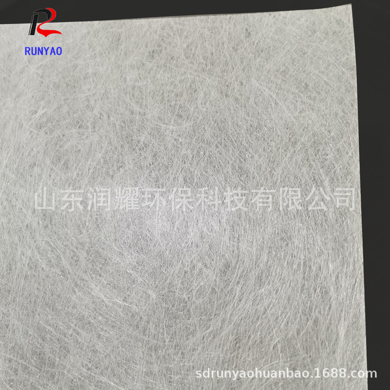 山东润耀供应30-120克无碱玻璃纤维薄毡 玻璃纤维表面毡渗透性好