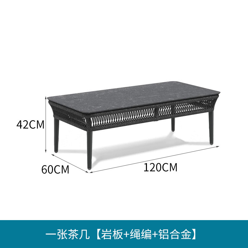 silla de caña al aire libre patio residencial jardín de ocio combinación de villa balcón impermeable al aire libre mesa de comedor de caña silla