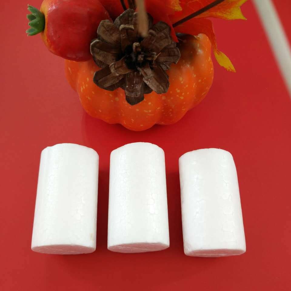 泡沫球（保丽龙5cmx3cm实心圆柱）厂家直销EPS白色 幼教 DIY配件