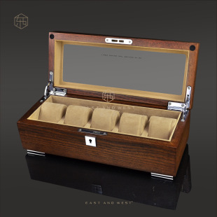 East and West Elm Wood Skylight Mechanical Watch Box Automatic Watch Box Watch Collection Box Storage Box WB811