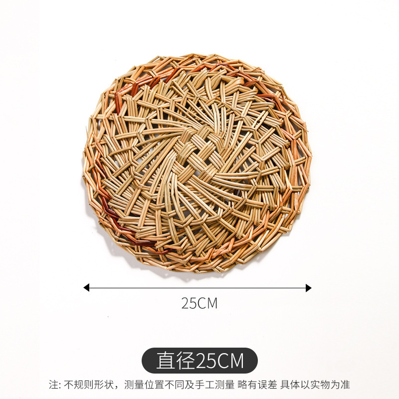 Al por mayor bolos al vapor almohadilla de aguja de pino almohadilla de hierba redonda tejida a mano cabeza de bolos al vapor cojín de jaula pequeña cojín de bolos de paleta