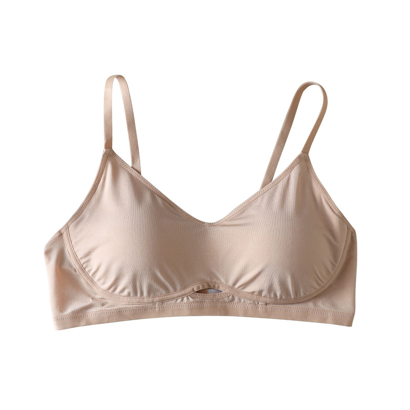 Silk Lightweight Breathable Push-Up Bra for Women, High Elasticity Comfortable Wireless Sexy Hollow Thin Bra