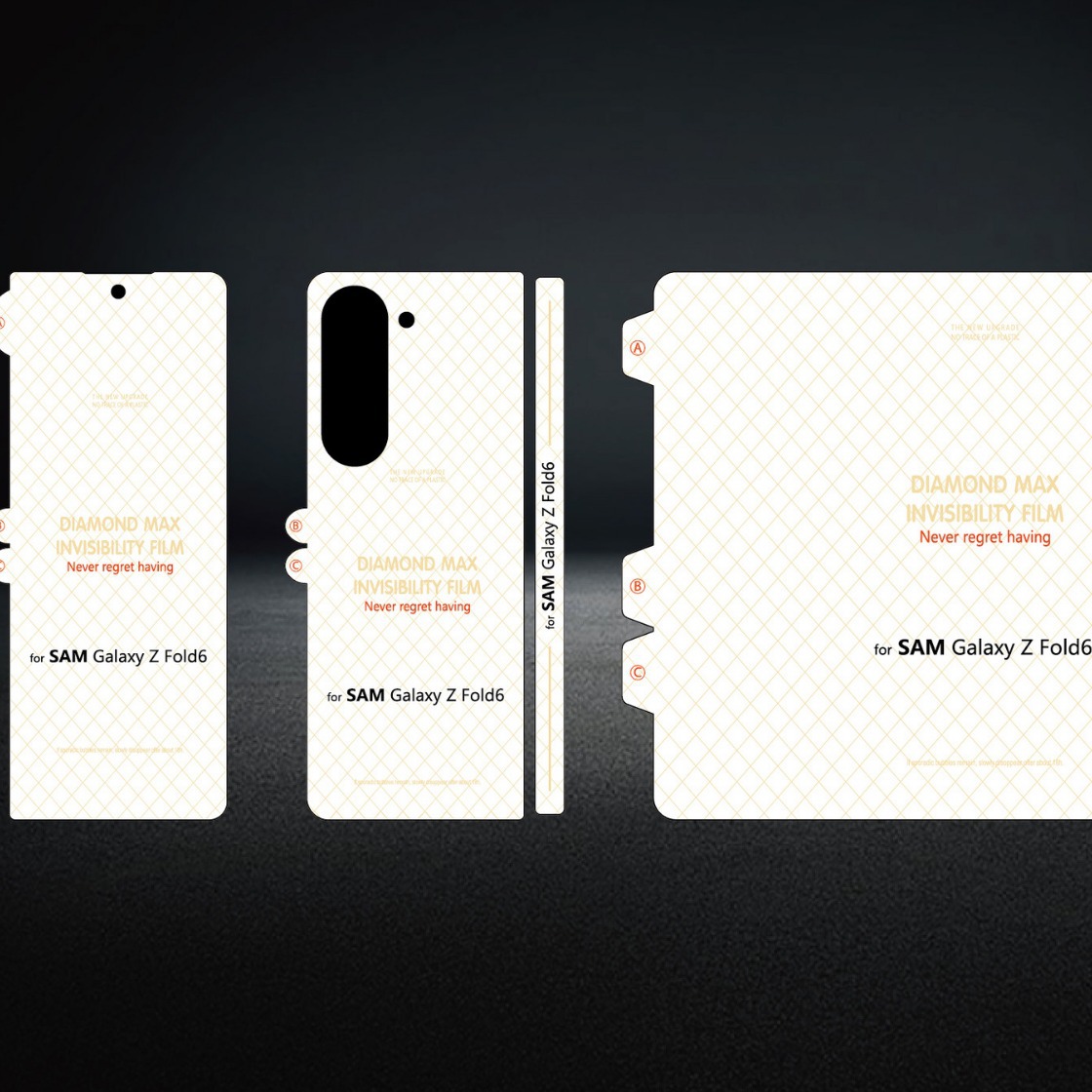 Aplicable SAM Zflip6 película de acero de oro esmaltado película invisible Samsung ZFold6 Bull Devil King reparación automática versión desbloqueada