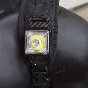 Portable Mini Security Light Edc Carbon Fiber Tactical Molle Mount Outdoor Emergency Survival Helmet Signal Light
