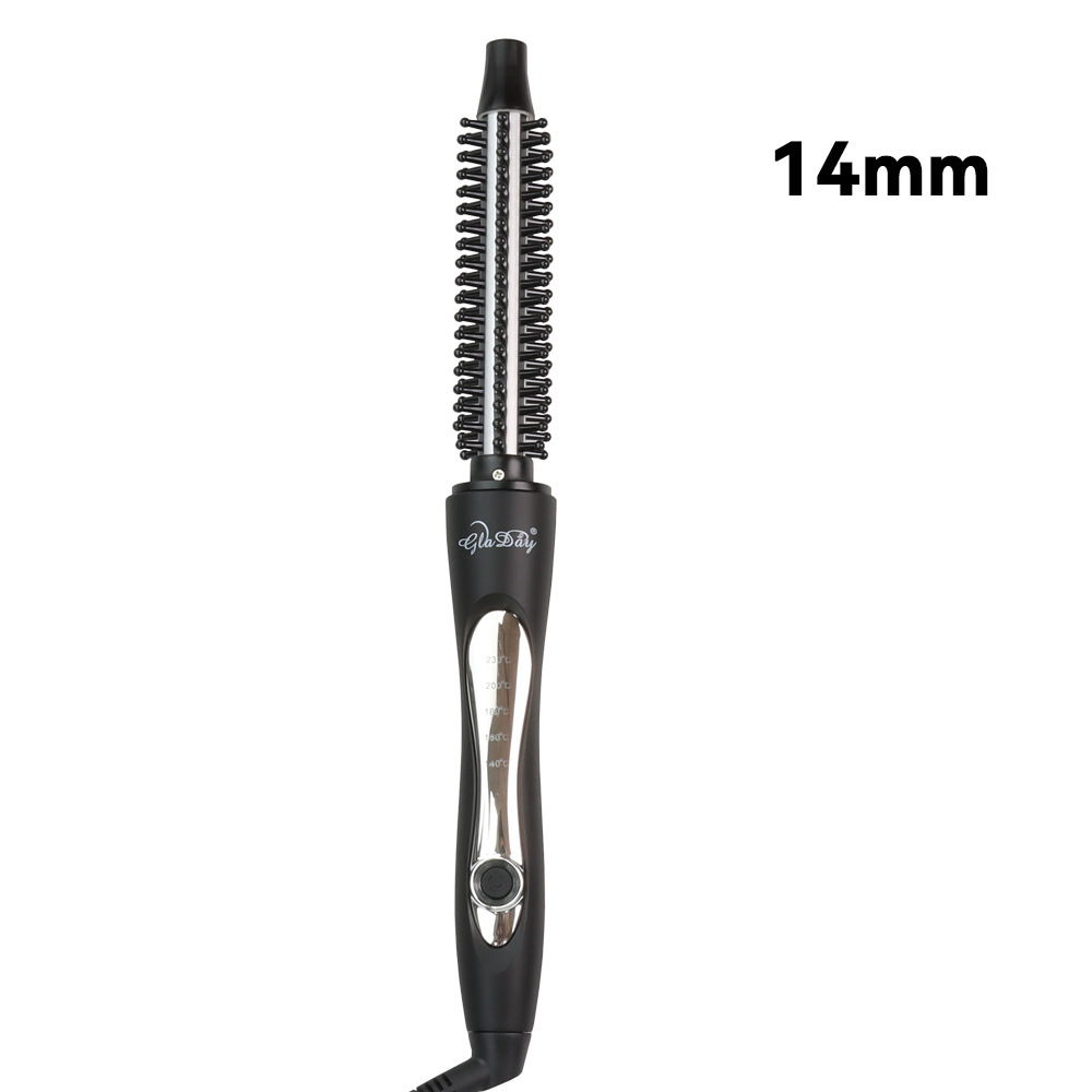 블랙 전기 컬링 빗 14mm