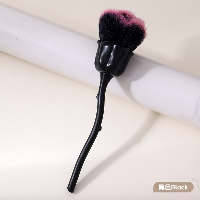 新しいネイルのバラの花のブラシのネイルのほこり取りブラシの柔らかい毛のブラシの多種の色は任意でネイルのツールの清潔なブラシを使います。|undefined