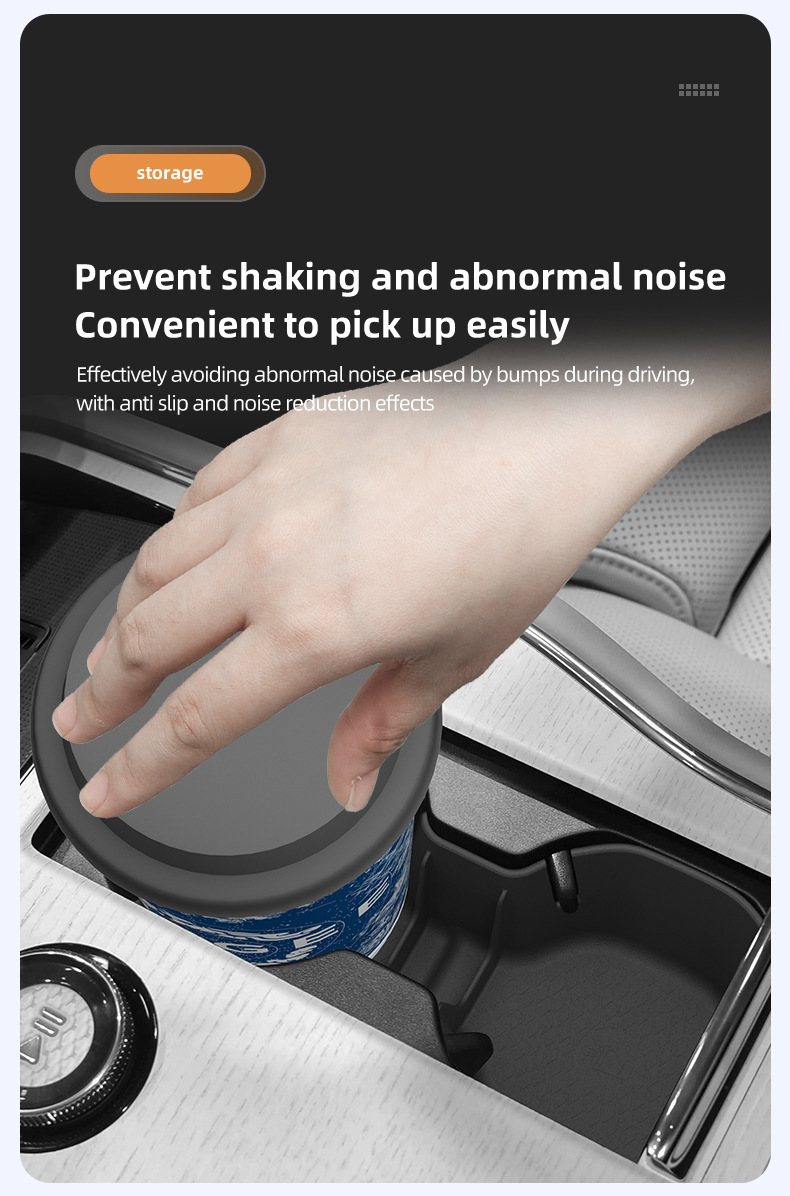 Suitable for 25 Volvo EX90 models, central console cup holder protective anti-slip mat, car-specific interior modification accessories