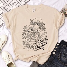 Candy Candy Tee women designer manga streetwear tshirt femal