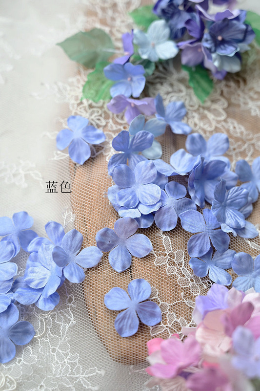 B6 ホットフラワー造花サテン立体プリーツフラワーアクセサリー DIY 手作りベビー服花材アジサイの花びら|undefined