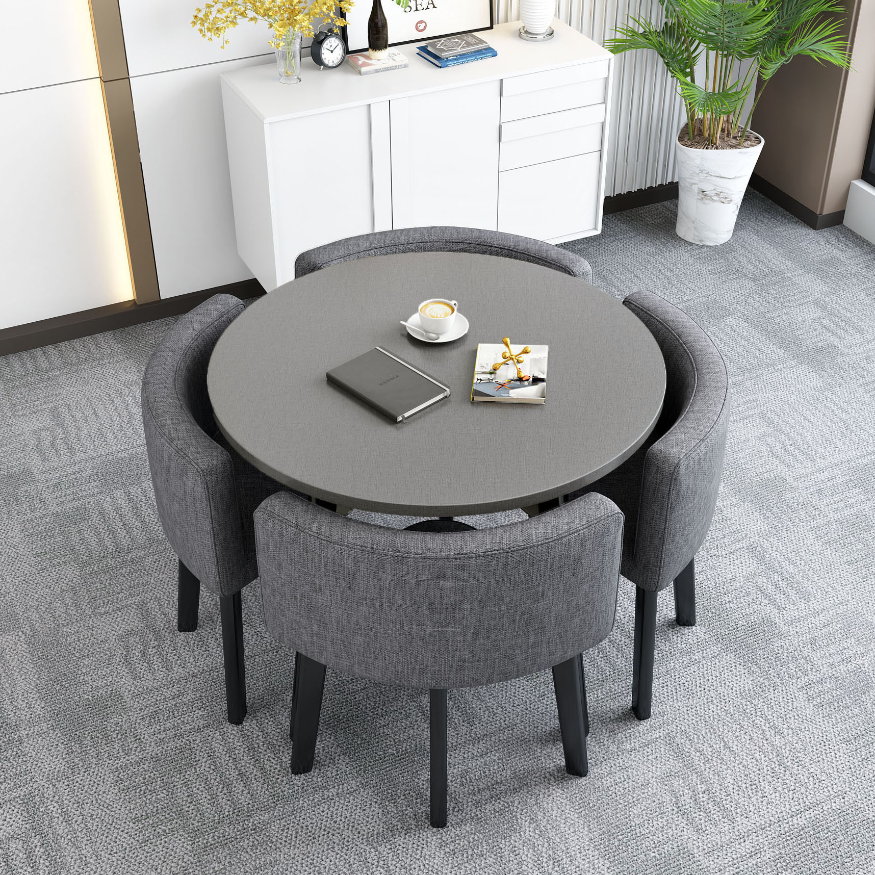 Mesa de comedor disponible para uso doméstico, apartamento pequeño, mesa de comedor, tienda, mesa de negociación, mesa y silla, mesa redonda de recepción