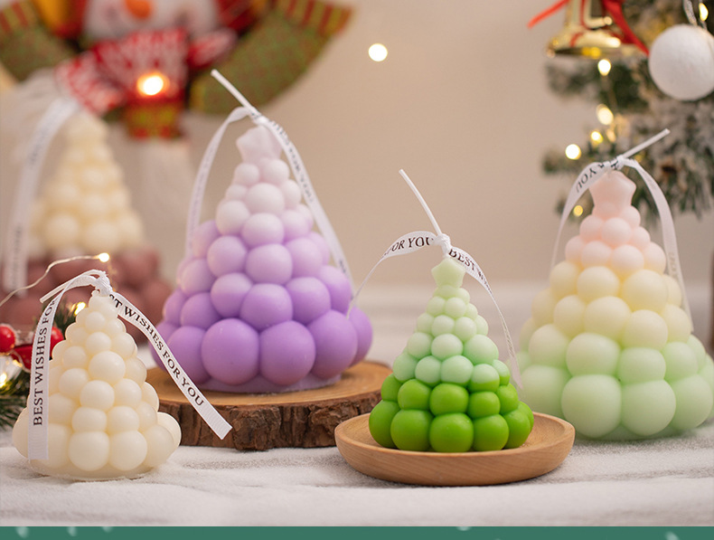 Christmas Cute Christmas Tree Wax Candle display picture 1