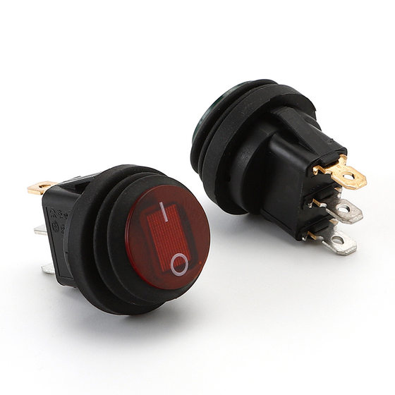 Supply KCD1 waterproof and dustproof round boat switch with light 2 gear with light power switch 12V/24V/220V