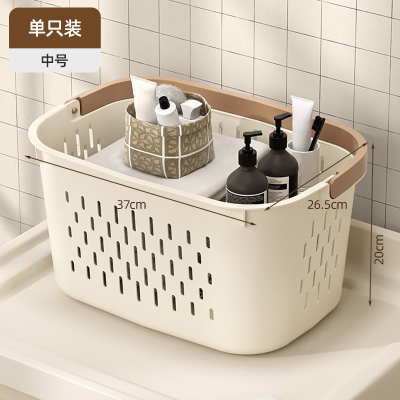 Cesta de ropa sucia PP cesto de almacenamiento de gran tamaño dormitorio baño cesto de lavandería cesto de almacenamiento de mano cesto de ropa sucia ventilada doméstica