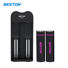 beston 3.7V lighting flashlight 2600mah rechargeable 18650 lithium battery charging set
