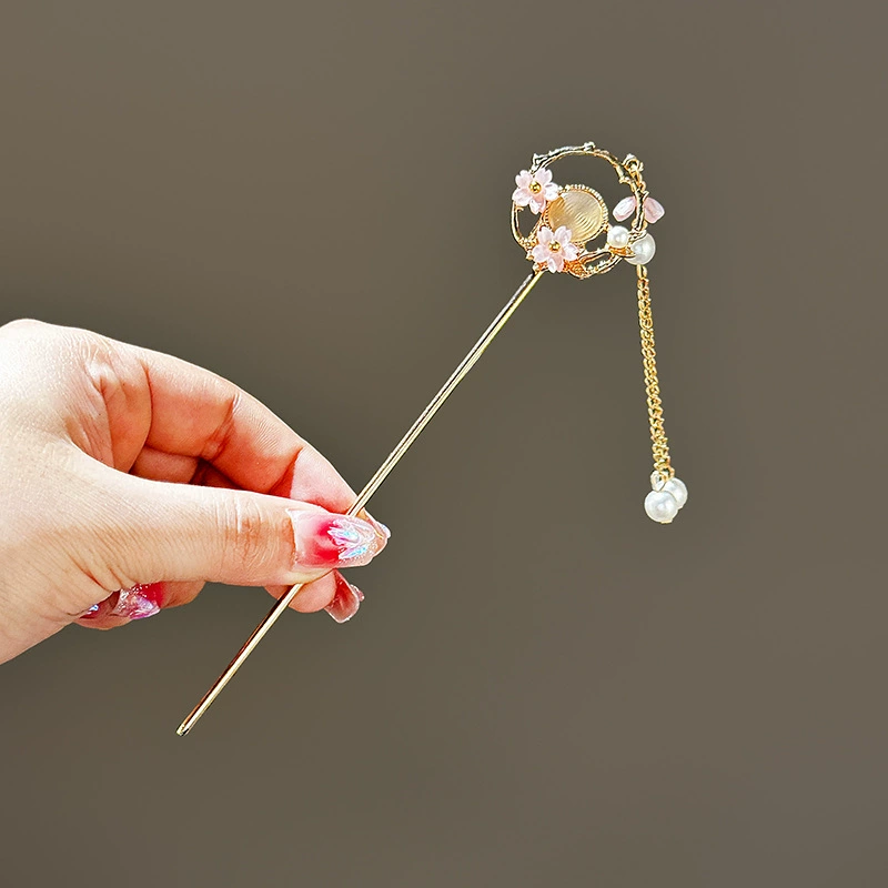 Ретро-китайская заколка для волос с кисточками, заколка для волос, чонсам, ханьфу, металлические украшения, аксессуар для волос, орхидея