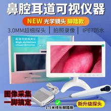带屏可视耳鼻喉镜高清10寸可视内窥镜耳朵鼻腔口腔检查一件代发