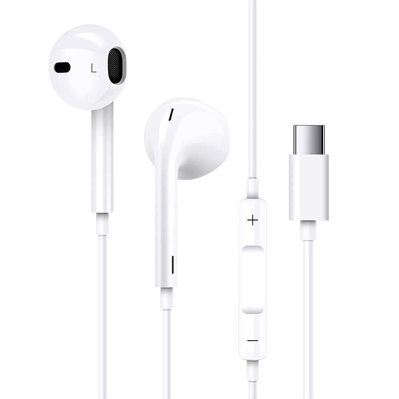 适用iPhone线控耳机创意礼品安卓华为	 type-c入耳式直插有线耳机|undefined