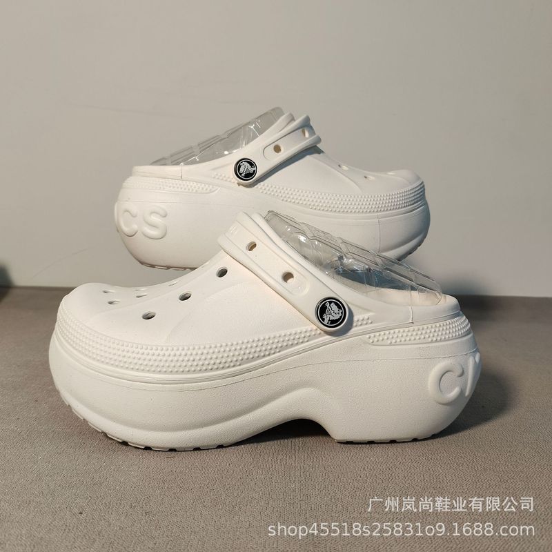 2025夏新款贝拉洞洞鞋女沙滩鞋包头女鞋厚底增高外穿休闲拖鞋有标|undefined