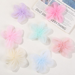 超仙公主風歐根紗花朵小花配件DIY手作頭飾髮飾髮夾飾品材料批發
