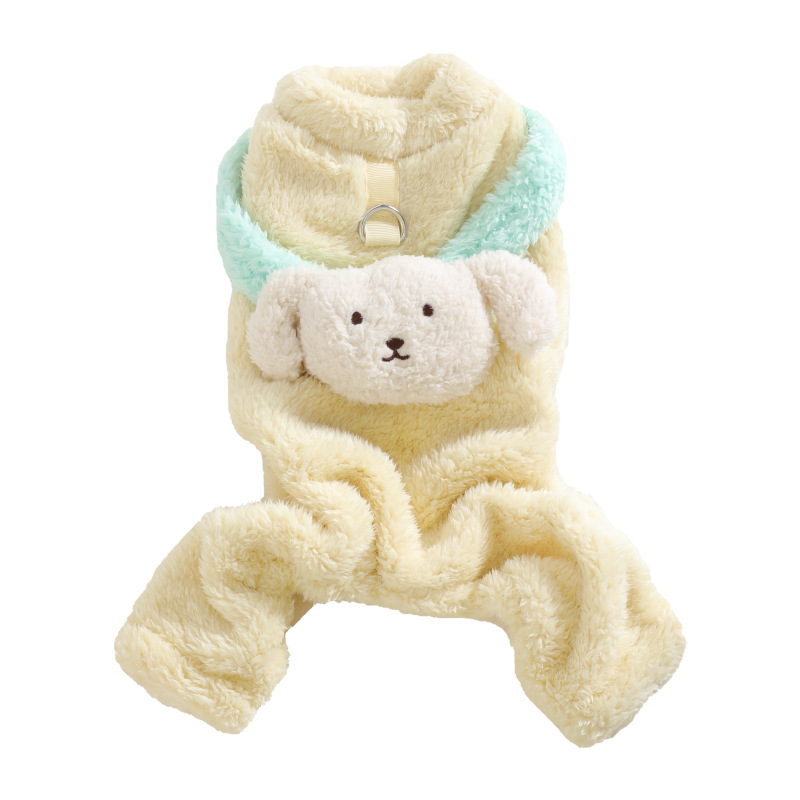 Otoño y invierno ropa de peluche cálida para perros Poodle que osos ropa de peluche para perros pequeños mascotas de cuatro patas