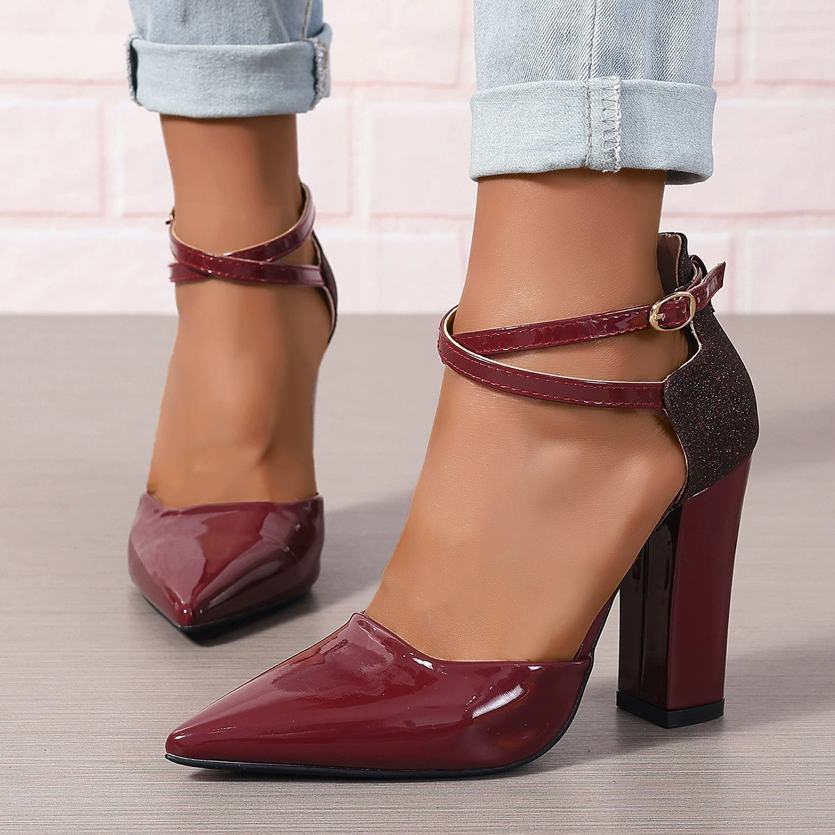 Ju Ti новый трансграничный туфли на высоком каблуке Европа и США внешняя торговля