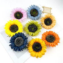 仿真油画向日葵花朵舞台表演道具 diy手工花环材料制作摄影小摆件