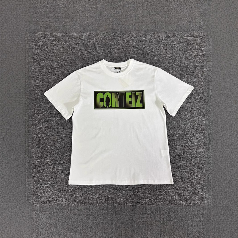 Cross-Border Exclusive Corteiz Alcatraz Avengers Marvel Co-Branded Double Yarn Pure Cotton Short-Sleeved T-Shirt