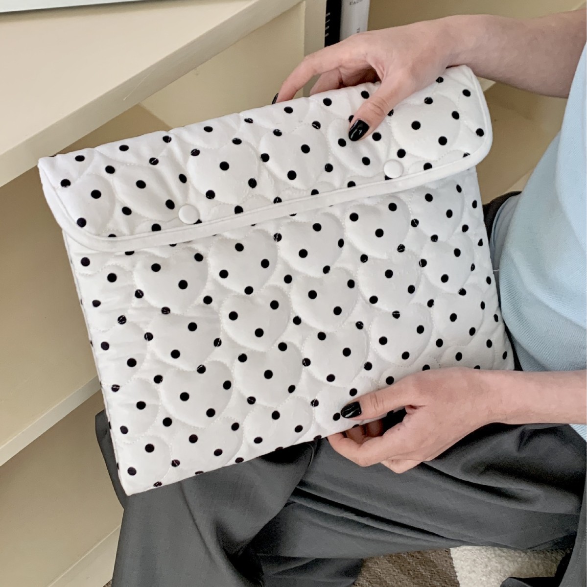 Love Polka Dot Liner Bag Ins Style Korean Simple