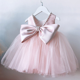 Cross-border Girls' Princess Dress Children's Wedding Dress Flower Girl Dress Host Piano Performance Costume Vacant Dress Host