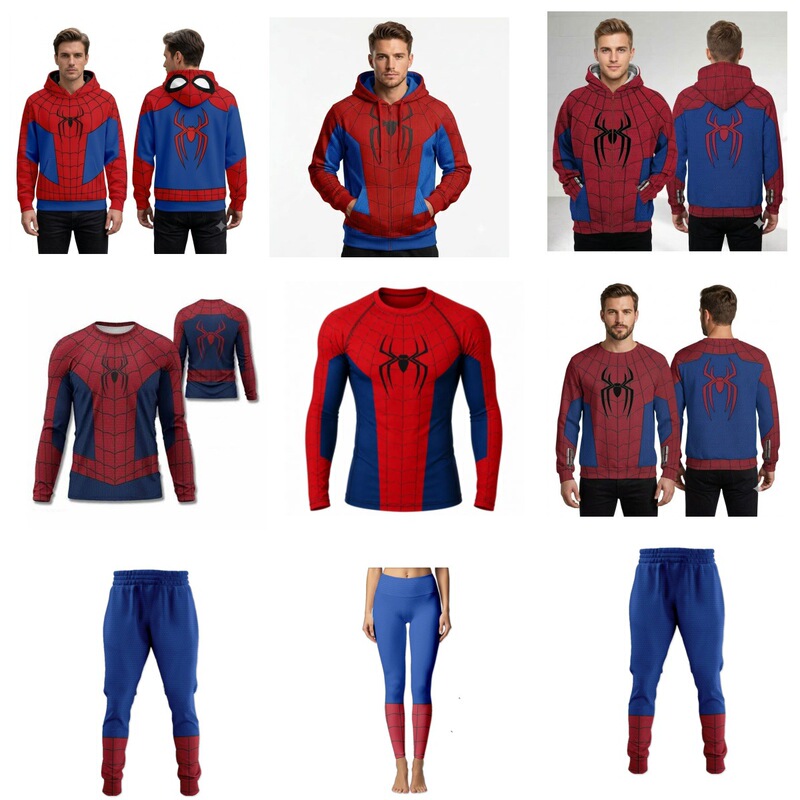 Cross-border bestseller new model Superhero Spider-Man 4 cosplay new day casual hoodie