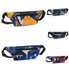 幾何圖案貼身腰包休閒運動戶外跑步健身散步手機包零錢包輕便腰包