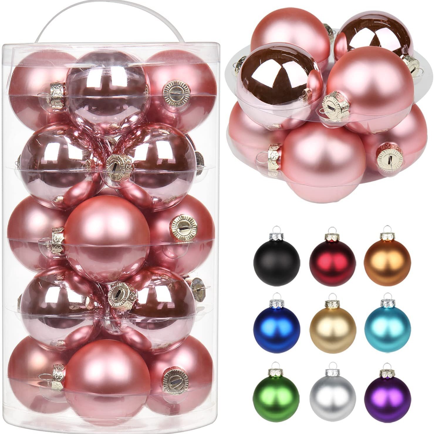 Amazon E-commerce exclusivo para 30 Navidad bola de plástico decoración fiesta hotel atmósfera set de bola de decoración