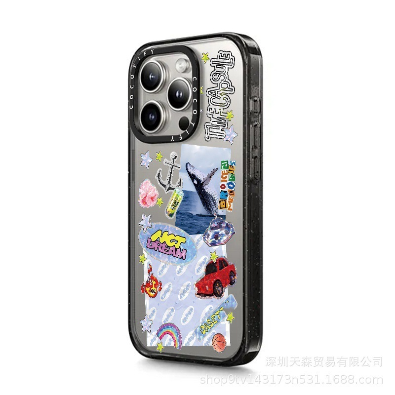CASETi連名貝母砕花適用iphone16 proアップル15promax携帯ケース13/14転倒防止|undefined