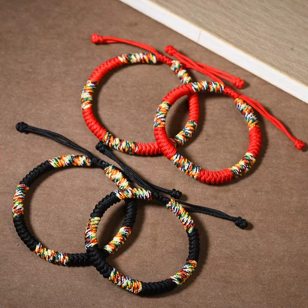 Xizang Diamond Knot Bracelet Dragon Boat Festival Colorful Rope Weaving Red Rope Bracelet for Men and Women Couple Jewelry Wholesale