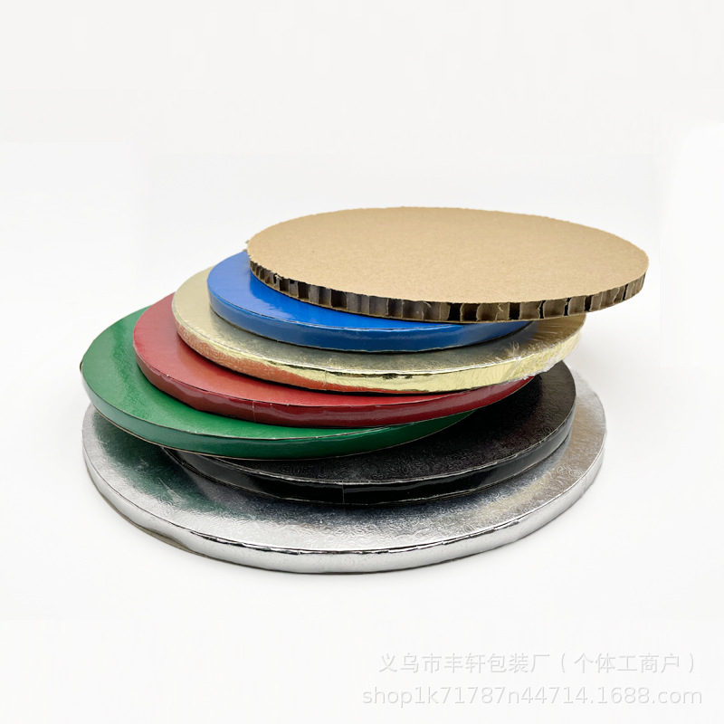 12mm de espesor base de pastel agujero de panal pastel almohadilla de papel corrugado pastel almohadilla redondo chasis de embalaje