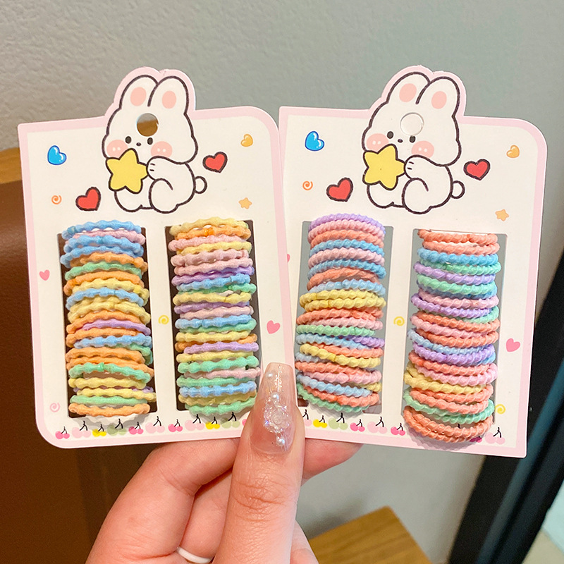 Correa de goma coreana para niños pulgar anillo de cabello para niñas corda de cabello para bebés pequeños corda de cabello para niños pequeños