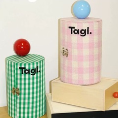 Tagi.2025新款机灵信号旋转桌面收纳复古大容量小众首饰盒化妆包