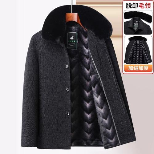 Hombre de mediana edad, abrigo de lana, chaqueta de lana, chaqueta gruesa, chaqueta de invierno, ropa de ancianos.