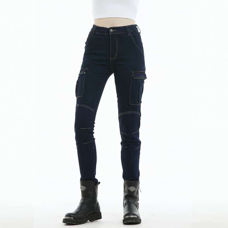 Volero motocicleta pantalones vaqueros de las mujeres Caballero casual stretch Riding resistente a la caída de la motocicleta monos de silicona equipo de protección