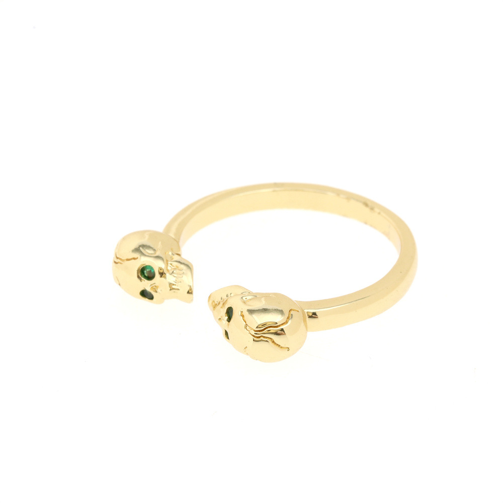 Fashion Snake Copper Inlay Zircon Rings 1 Piece