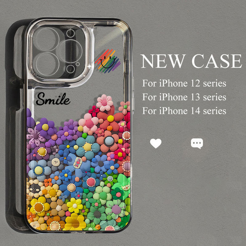 Cute Sunflower for iPhone15promax Apple 14 Phone Case 13 Lens Protective Cover 12 Transparent 11 Cute Sunflower for iPhone15promax Apple 14 Phone Case 13 Lens Protective Cover 12 Transparent 11