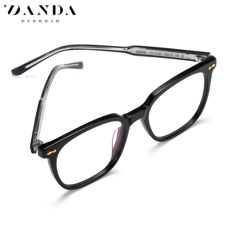 Nueva placa hecha a mano gafas de Marco artístico fresco liso gafas PS8802 miopía anti-azul gafas de luz de las mujeres