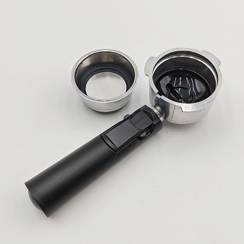 Aplicable a la máquina de café Mofei Dongling 51mm sin fondo de mango filtro pantalla de filtro fácil de seleccionar estrictamente el dispositivo de apoyo de taza de polvo